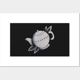 Teapot with Tea Leaves Posters and Art